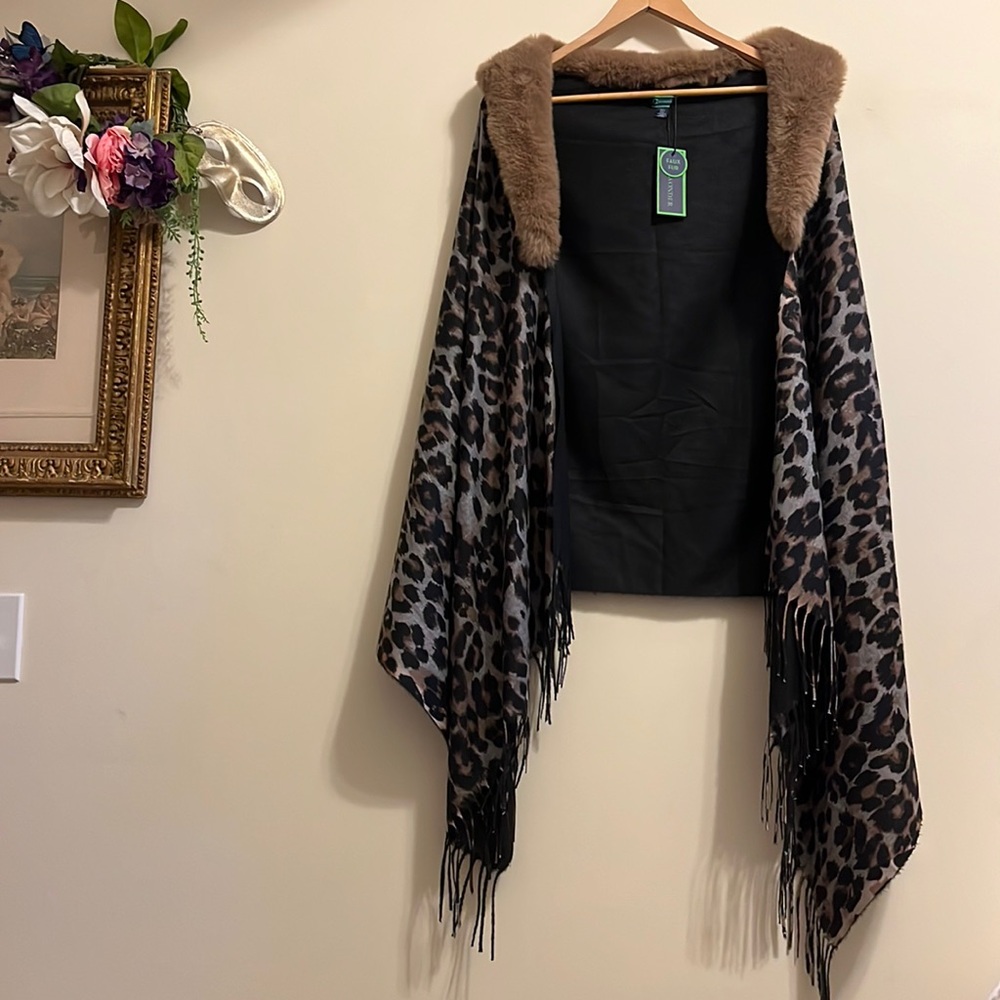 C. Wonder faux fur leopard print hand wash